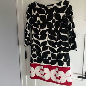 Black, Red, and White dress